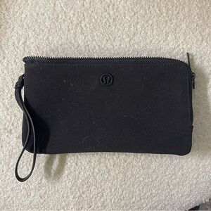 Black Lululemon Double Up Wristlet Pouch